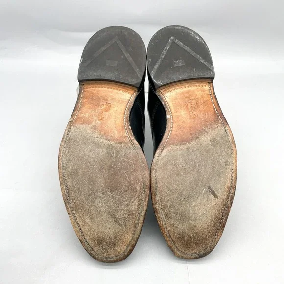 Allen Edmonds Mens 10.5 E Byron Cap Toe Oxford Black Leather Dress Shoes Classic - Picture 10 of 11